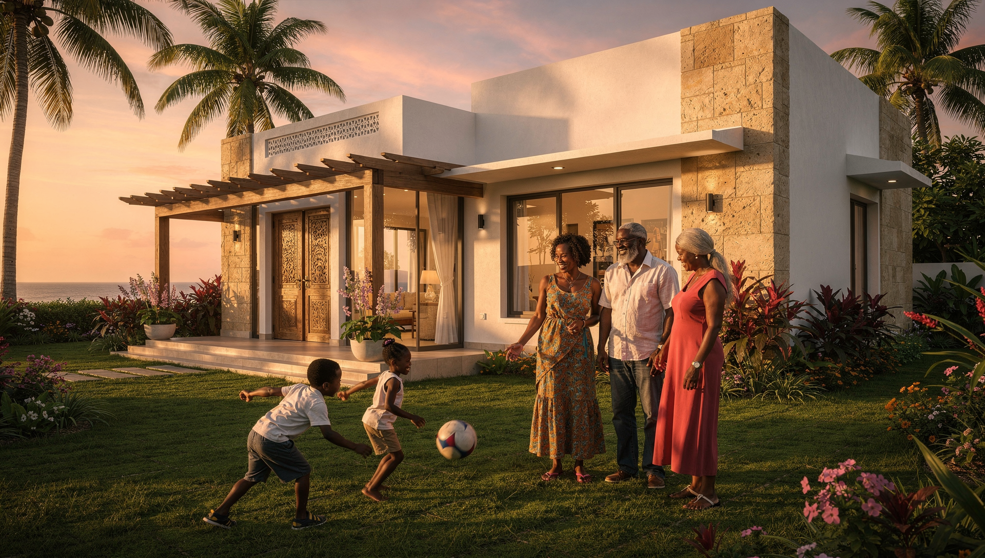 Modern Zanzibar home exterior