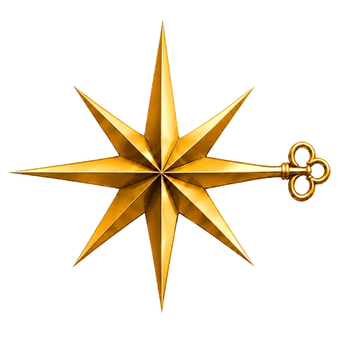 Nyota Living icon – star with key